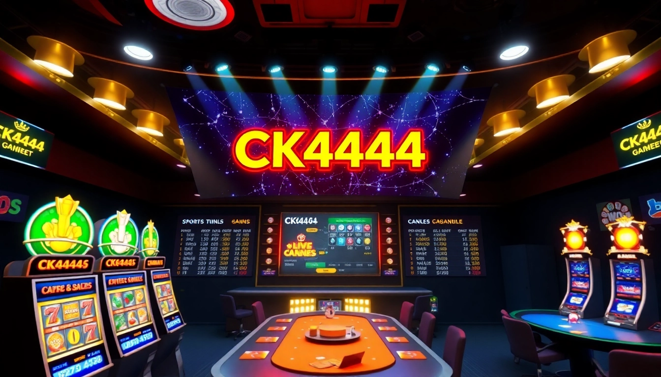 Access CK4444 net with dynamic gaming screens featuring slots, live dealer tables, and sports betting in a sleek online casino environment for players in Bangladesh.