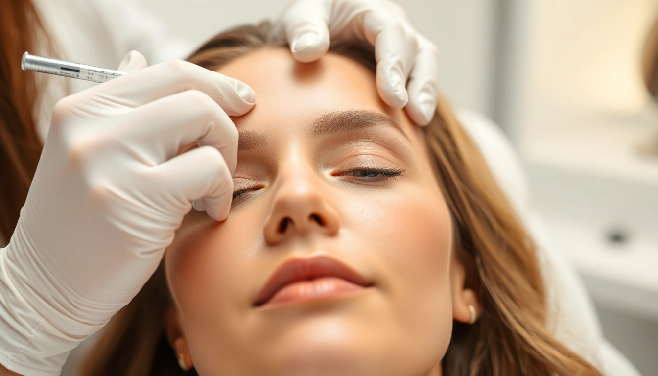 Botox injection performed by an expert at SW BeautyBar Zürich for a smooth, natural look, with precise needle placement.