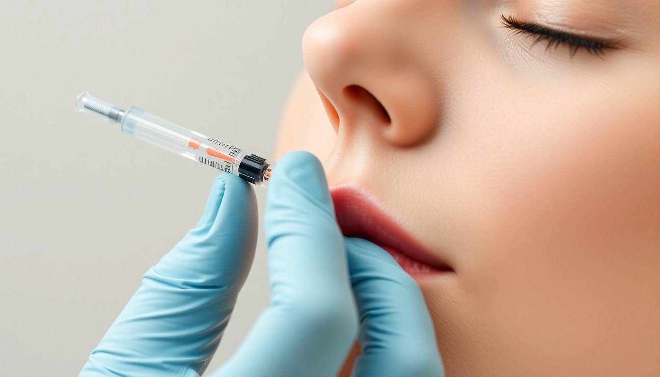 Botox Behandlung: Fachgerechte Injektion für natürliche Faltenreduktion im Gesichtsbereich.