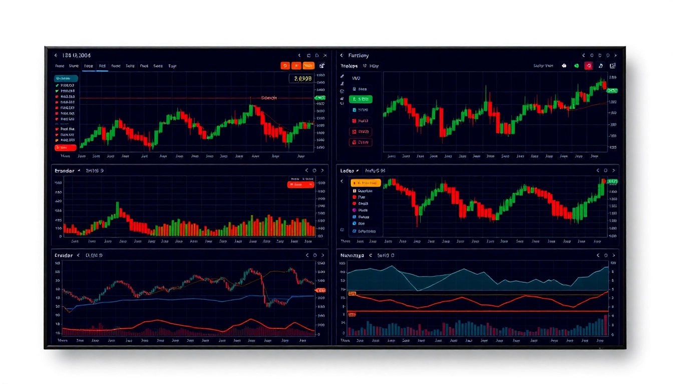 Trading view platform displaying live market charts and trading tools for traders and investors